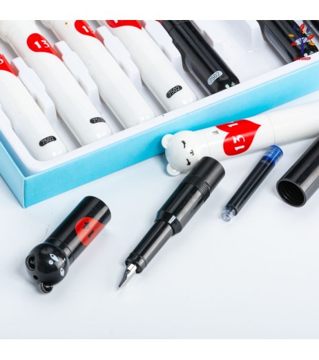 Plastic pen with teddy bear head 7502